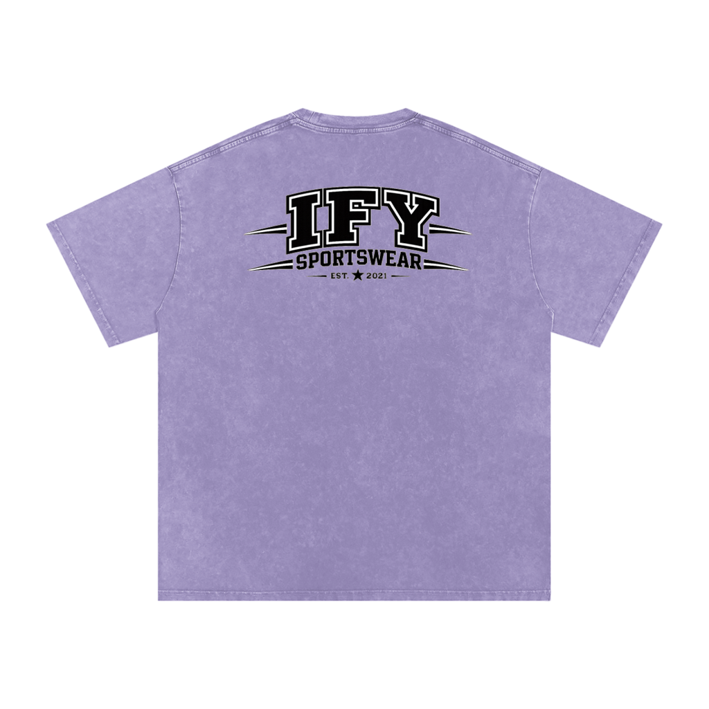 Snow Washed Oversized Cotton T-Shirt