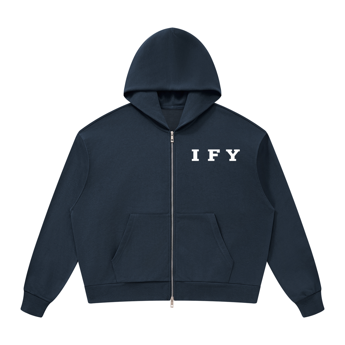 Unisex Drop Shoulder Full Zip Hoodie - Comfort Meets Style for Every Occasion
