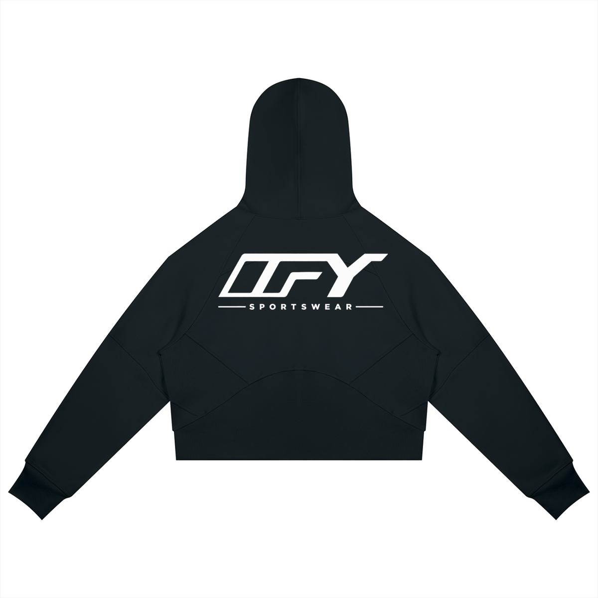 Cropped Zip-Through Hoodie