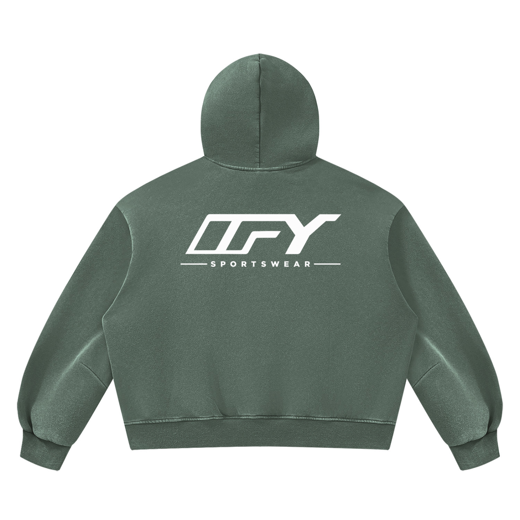 Unisex Vintage Wash Boxy Fleece Hoodie