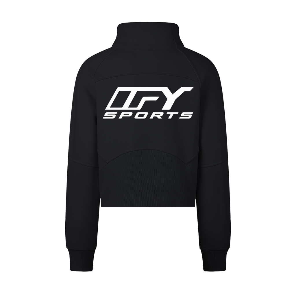 Cropped Half-Zip Sweatshirt