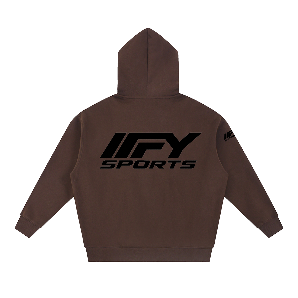 Oversized Two-Way Zip Fleece Hoodie