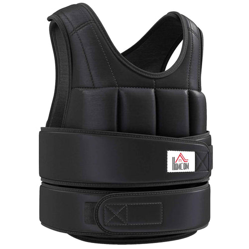 15kg Weighted Vest, Adjustable Running Weight Vest With 38 Weight Bags For Men Or Women Cardio Exercise, Black