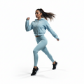 Cropped Zip-Through Hoodie