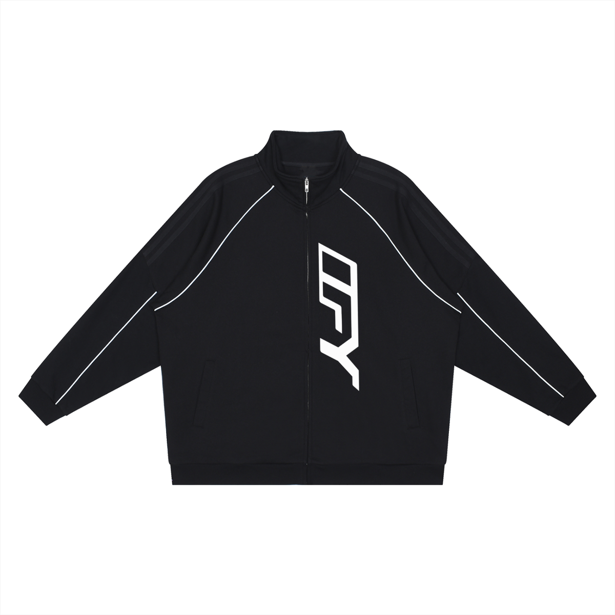 Reflection Striped Raglan Sleeve  Jacket