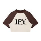 Women’s Color Block Raglan Crop T-Shirt