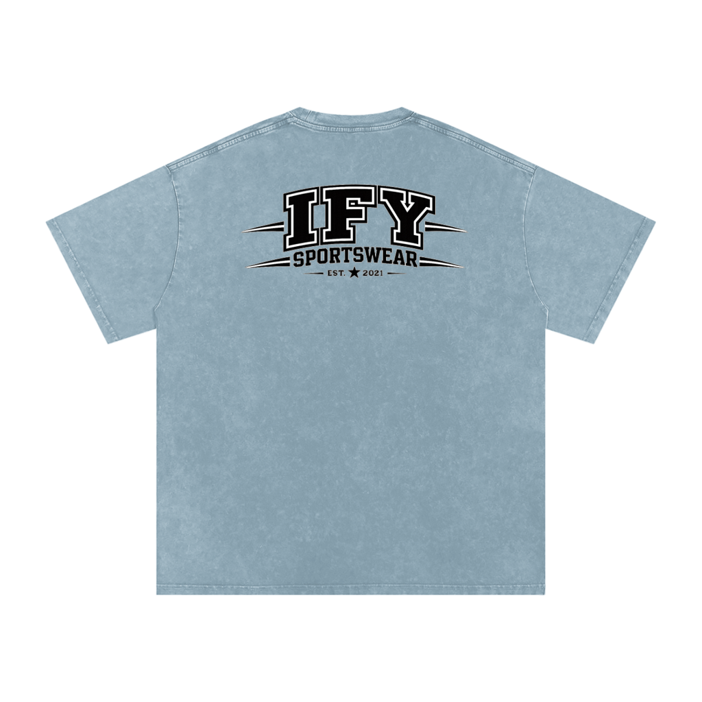 Snow Washed Oversized Cotton T-Shirt