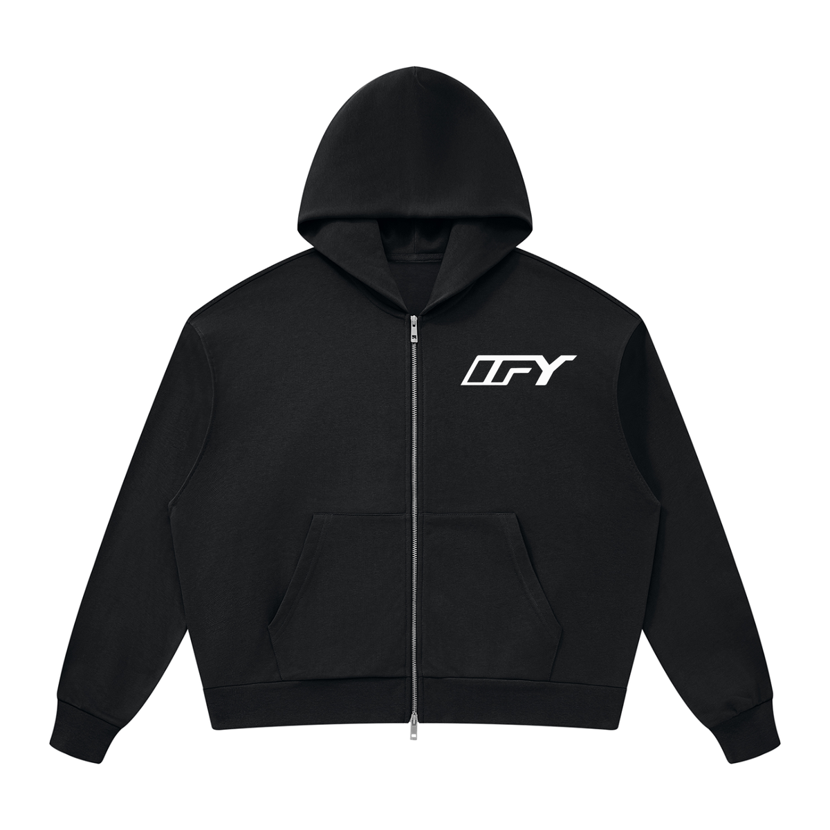 Unisex Drop Shoulder Full Zip Hoodie - Comfort Meets Style for Every Occasion