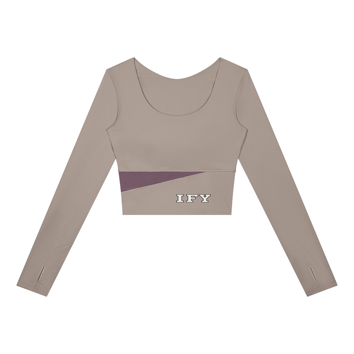 Panelled Long Sleeve Yoga T-Shirt