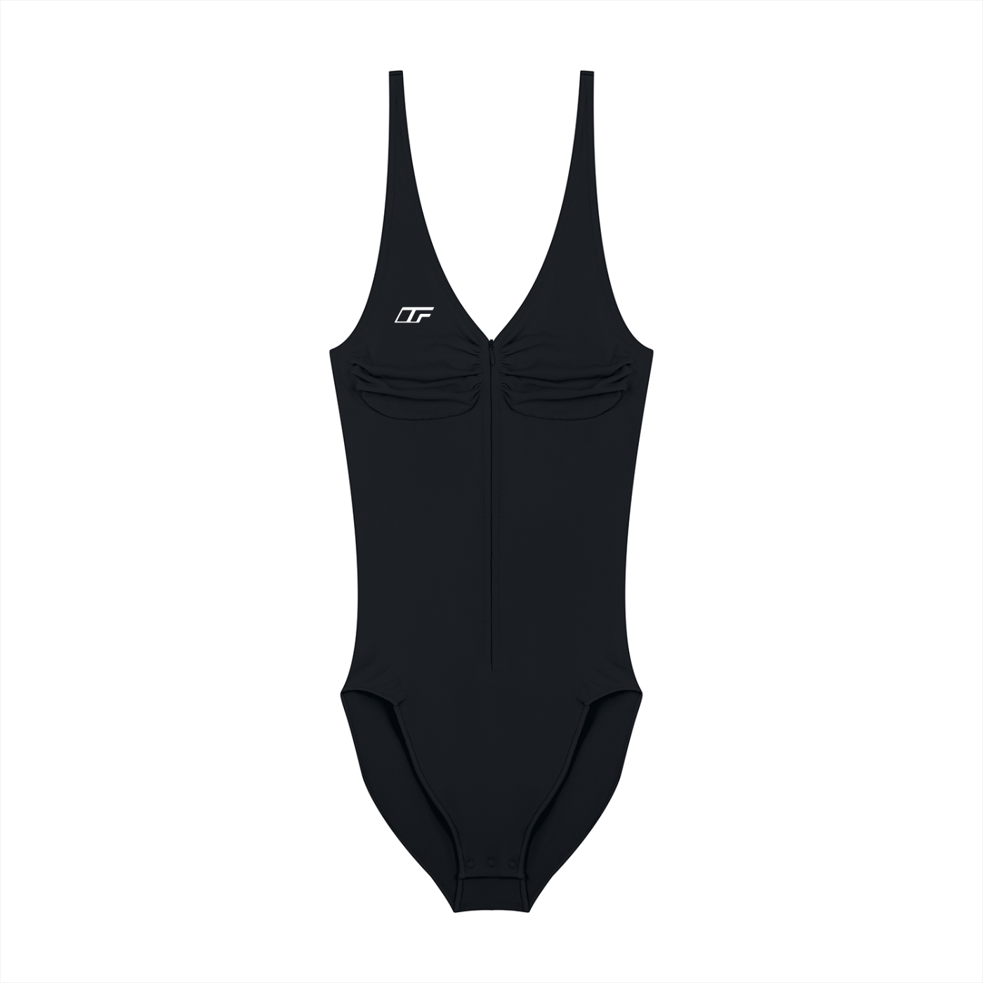 Enhance Your Everyday Look with Our Women's Full-Zip Ruched Bodysuit