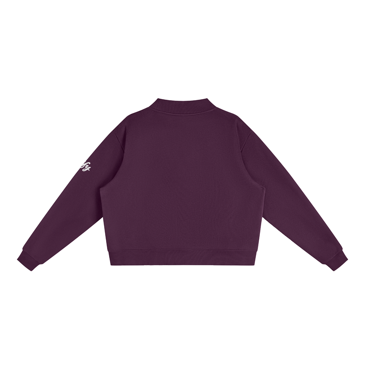 Oversized Mock-Neck Fleece Sweatshirt