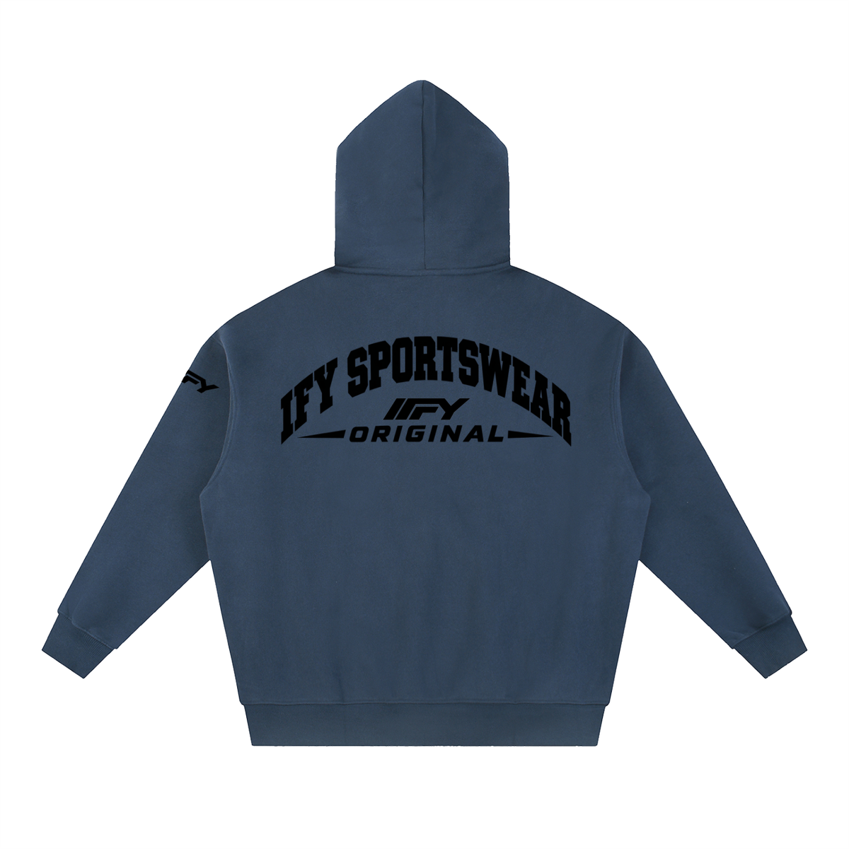 Oversized Two-Way Zip Fleece Hoodie