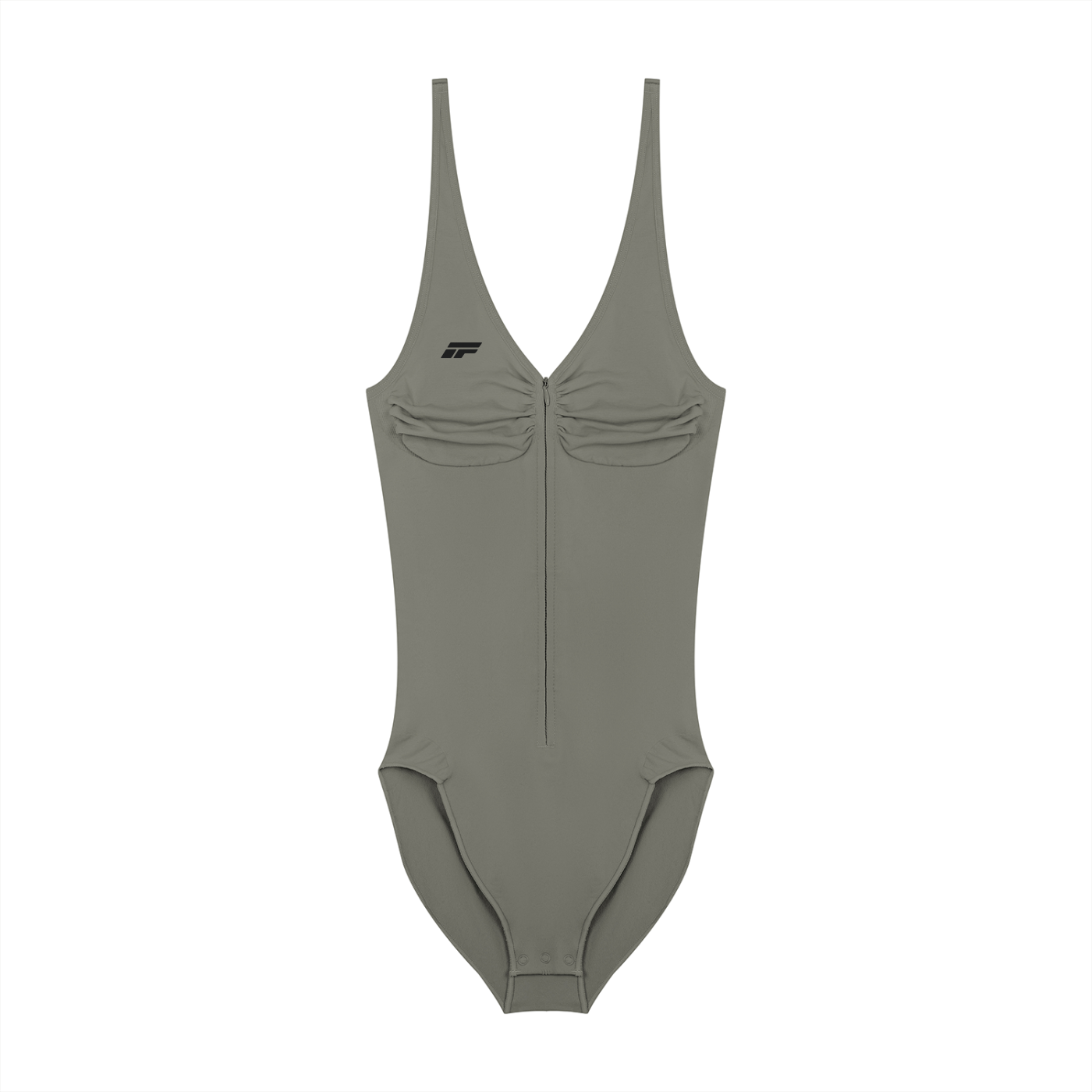 Women’s Full-Zip Ruched Bodysuit
