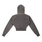 Cropped Fleece Hoodie - Vintage Washed Gym Hoodie | BRACE