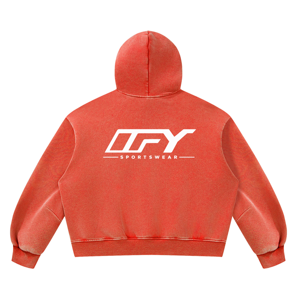 Unisex Vintage Wash Boxy Fleece Hoodie