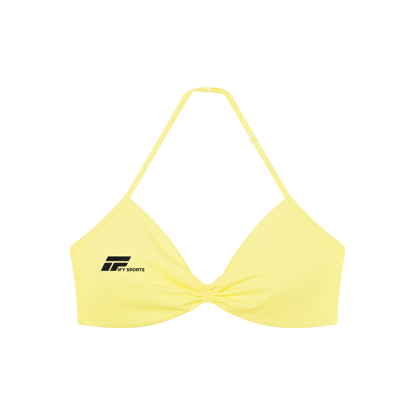Women’s Ruched Halter-Neck Sports Bra