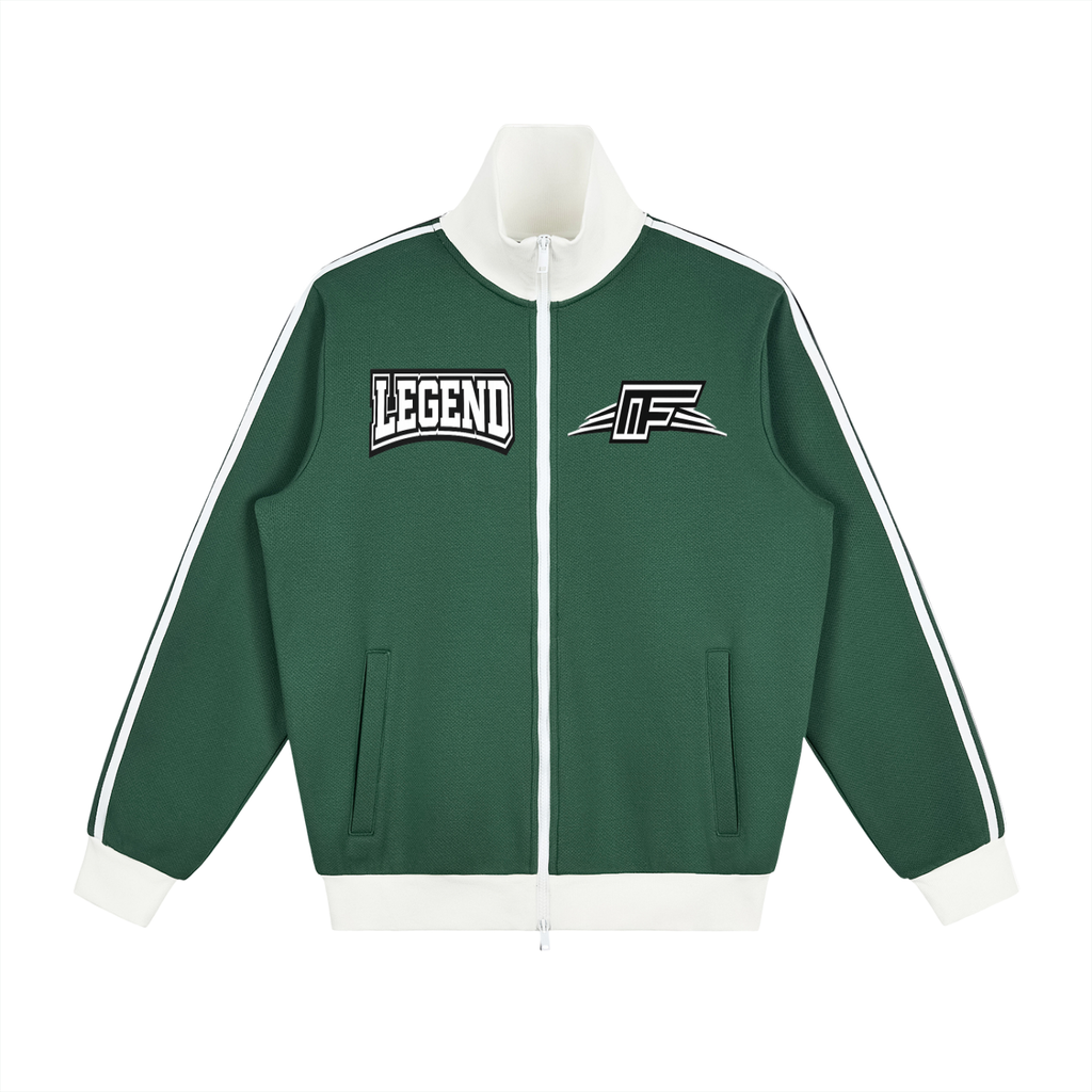 Contrast Side Stripe Fleece Track Jacket
