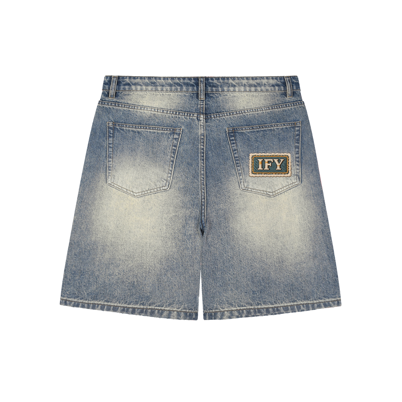 Faded Distressed Baggy Denim Shorts