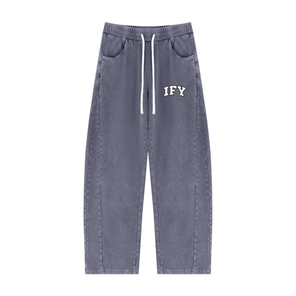 Unisex Mineral Wash Barrel Sweatpants