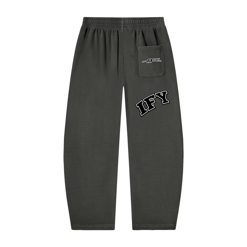 Unisex Vintage Washed Barrel Leg Sweatpants