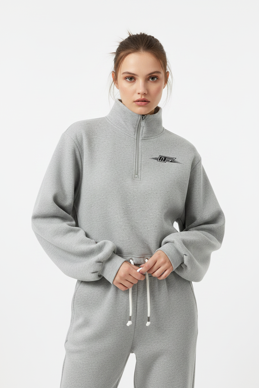 Elevate Your Style with Our Women's Quarter-Zip Sweatshirt