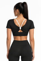 Colour Block Yoga T-Shirt