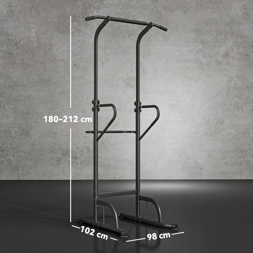 Power Tower Dip Station Pull Up Bar Multi-Function Push Up Equipment With Adjustable Height For Home Gym Strength Training Workout Fitness - IFY Sports