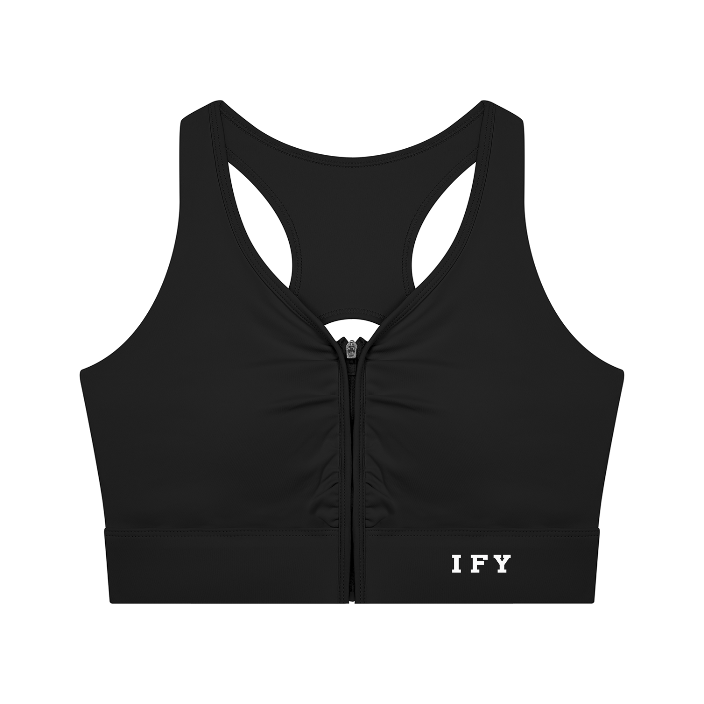 Women’s Cropped Zip Yoga Sports Bra