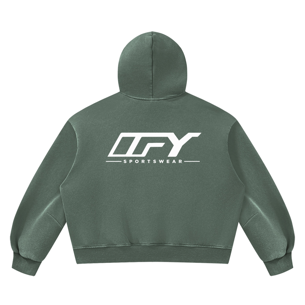Unisex Vintage Wash Boxy Fleece Hoodie