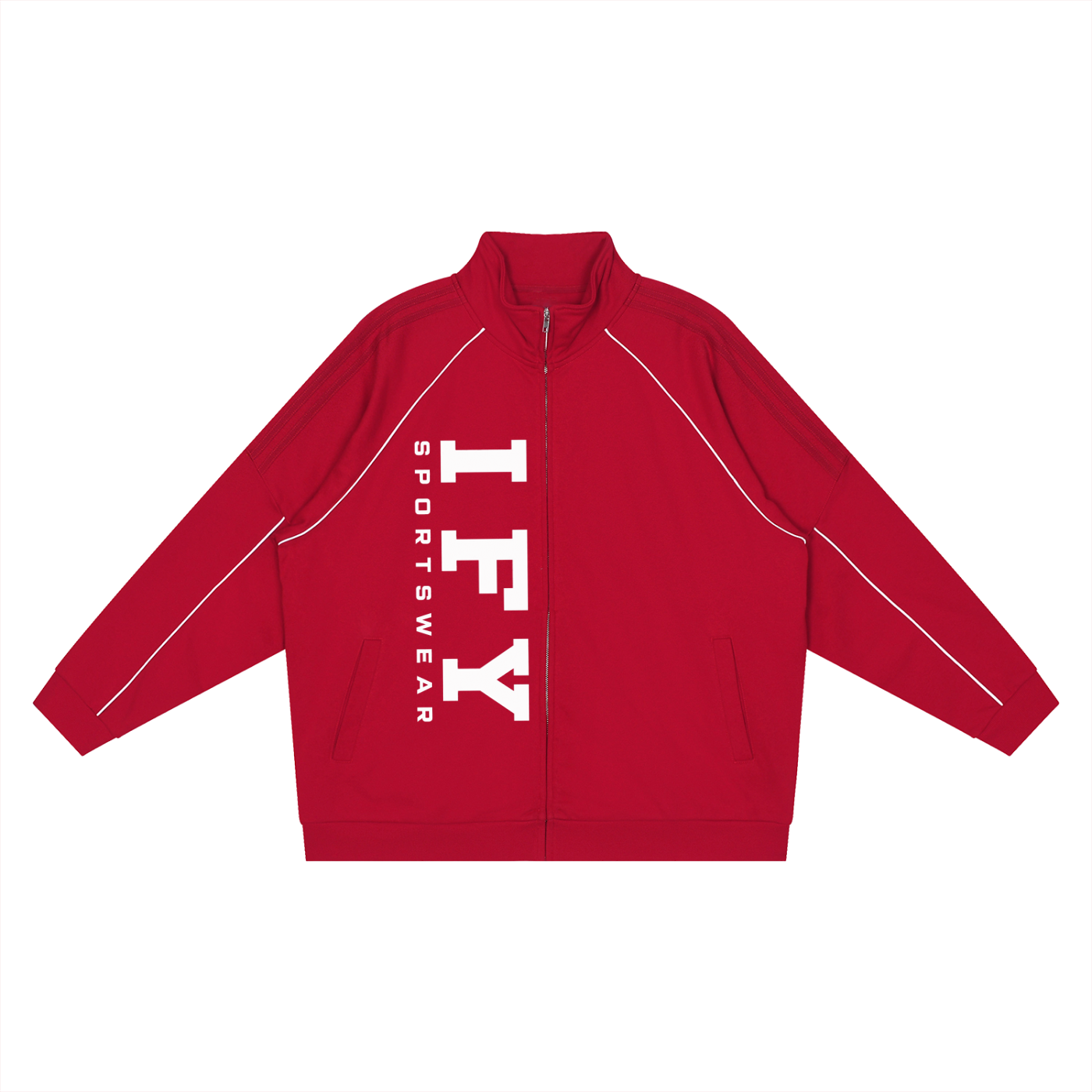 Reflection Striped Raglan Sleeve  Jacket
