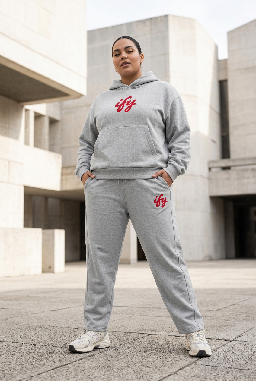 Unisex Tapered Straight Hem Sweatpants