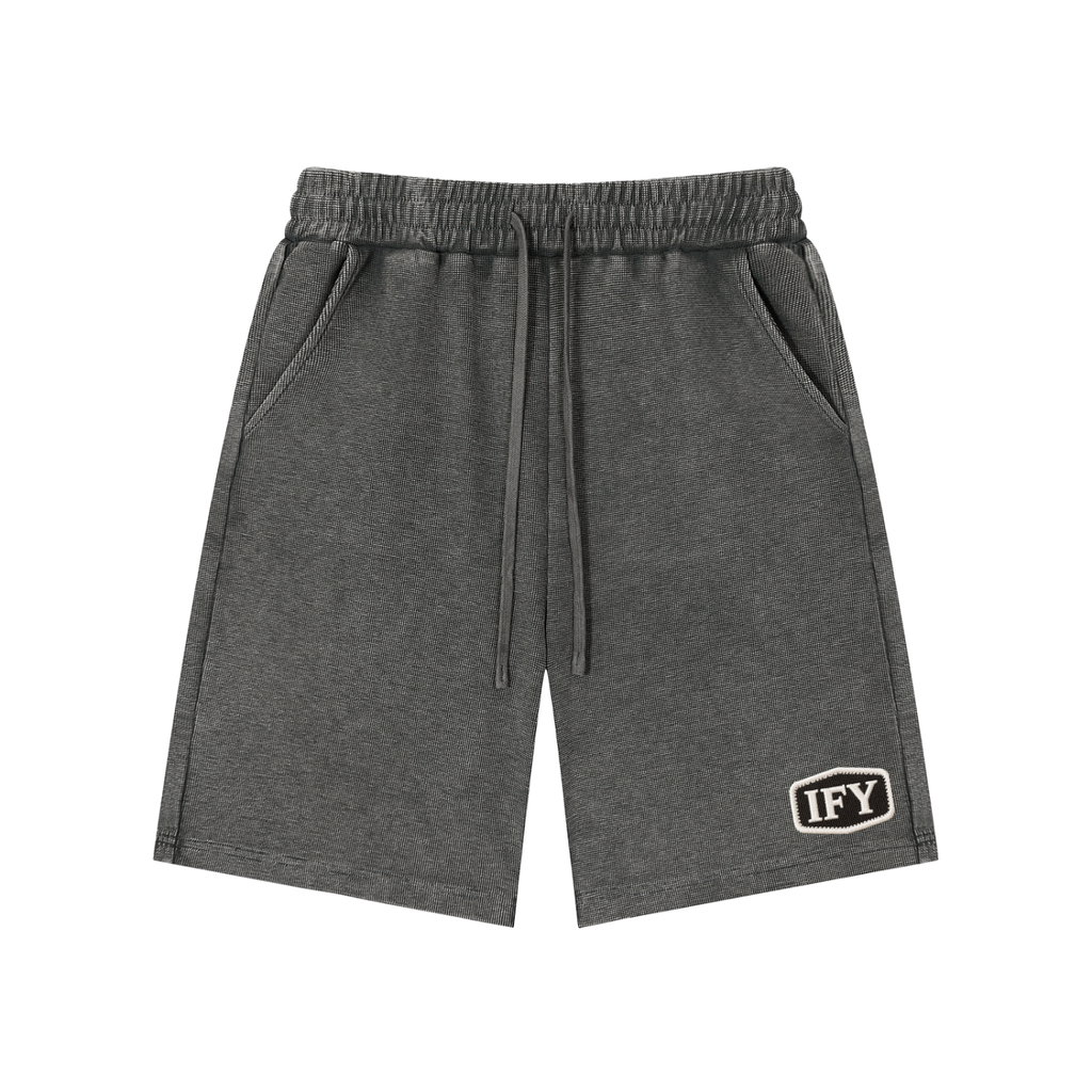 Mineral Wash Waffle Knit Shorts