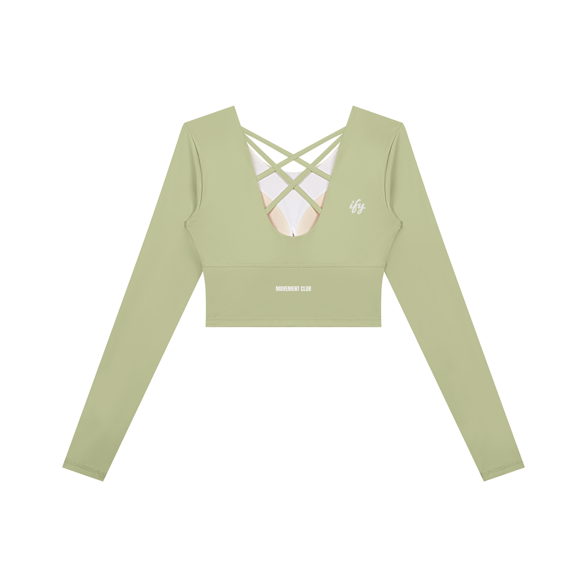 Cropped Long-Sleeve Yoga Top