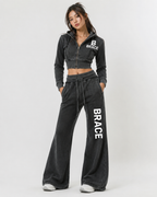 Flared Fleece Pants - Vintage Washed Gym Sweatpants | BRACE