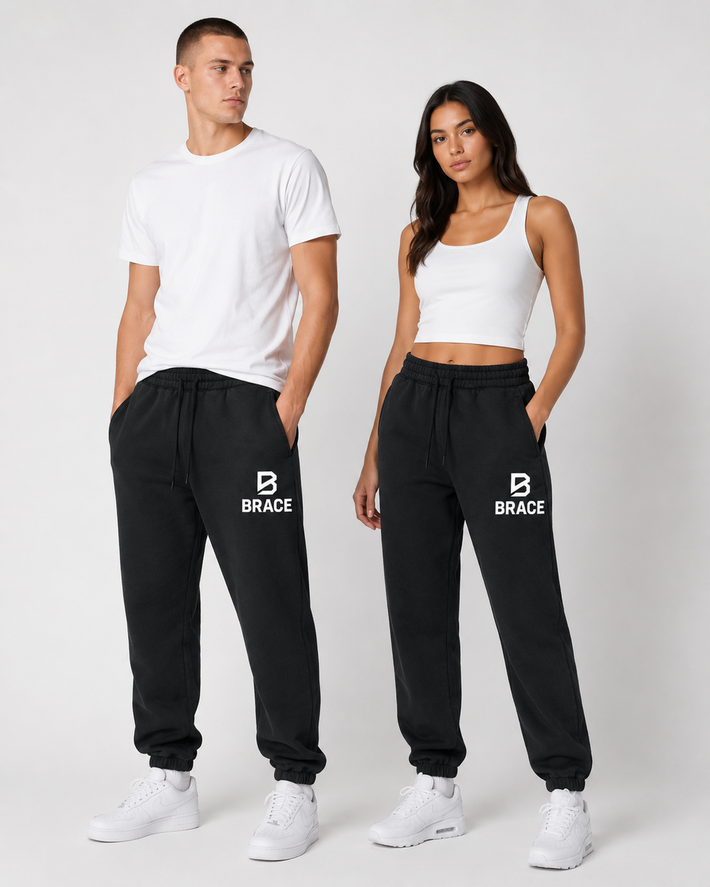 Fleece Jogger Sweatpants - Premium Gym Joggers | BRACE