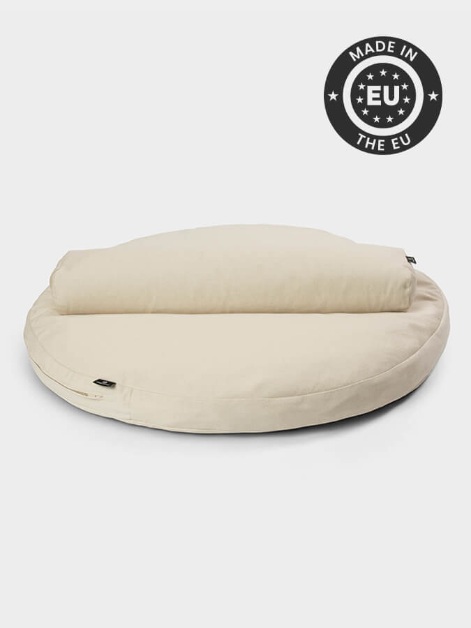 Yoga Zabuton Meditation Cushion Kit - Organic Round Cushion for Pranayama in EU