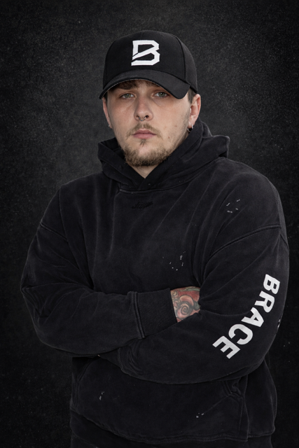 Vintage Washed Frayed Fleece Hoodie - Premium Gym Hoodie | BRACE
