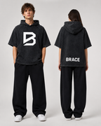 Hooded Boxy T-Shirt - Snow Washed Gym Tee | BRACE