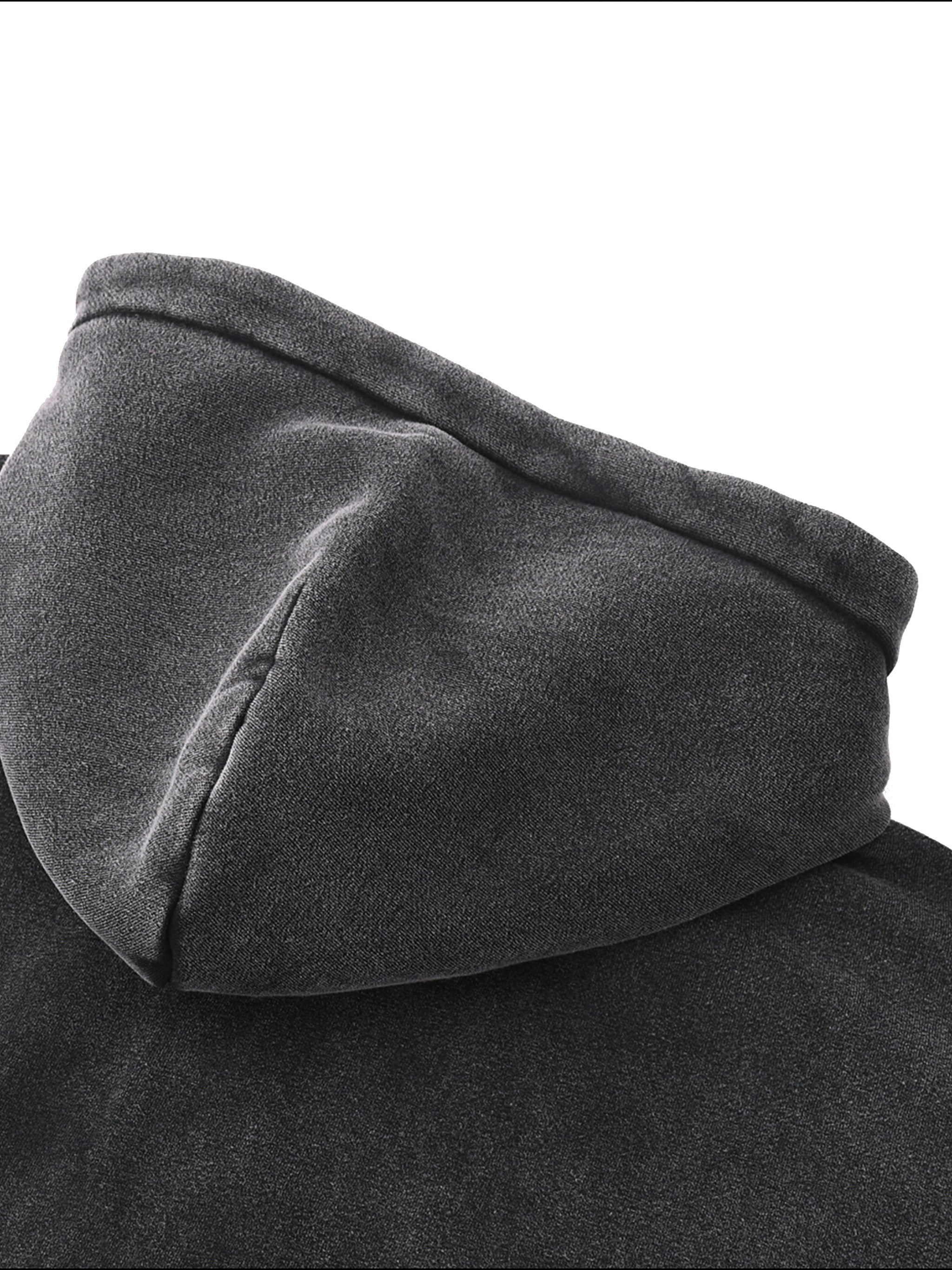 BRACE Zip-Through Boxy Fleece Hoodie