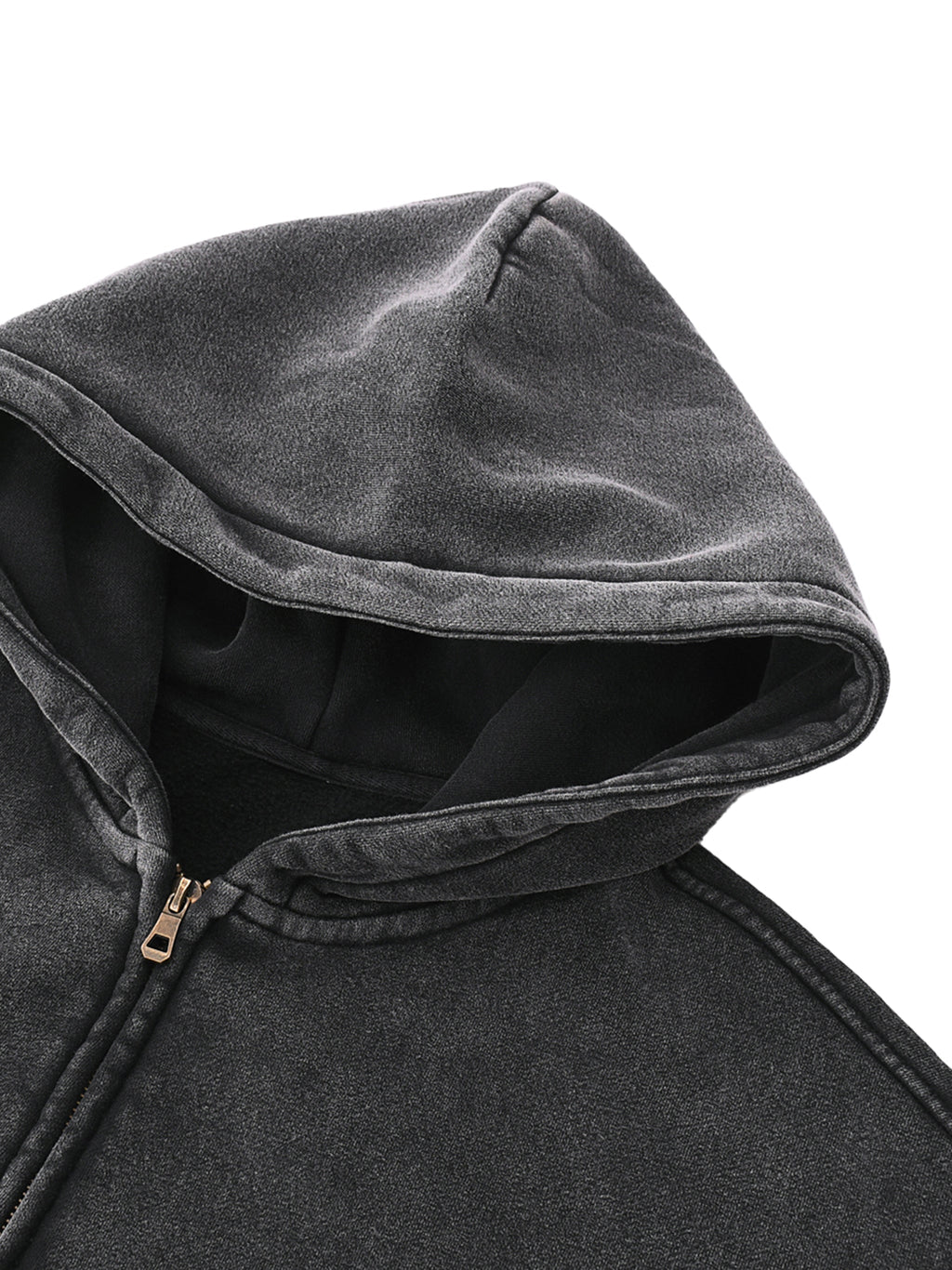 BRACE Zip-Through Boxy Fleece Hoodie
