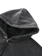 BRACE Zip-Through Boxy Fleece Hoodie