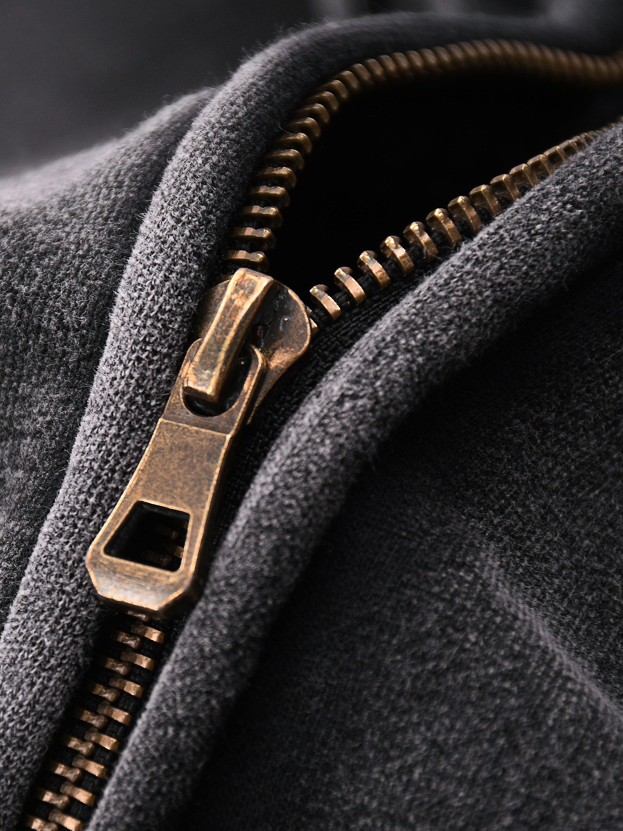 BRACE Zip-Through Boxy Fleece Hoodie