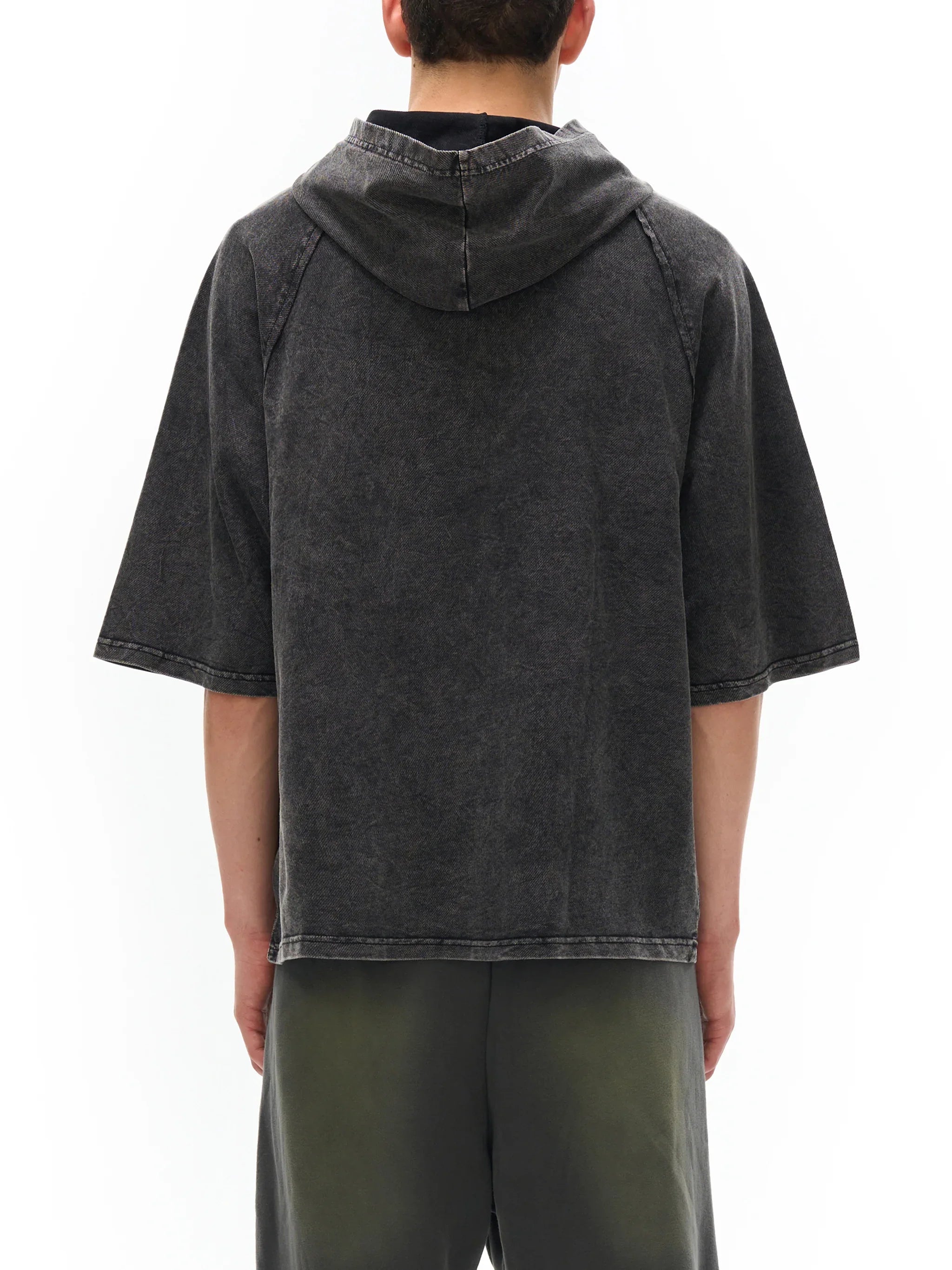 Hooded Boxy T-Shirt - Snow Washed Gym Tee | BRACE