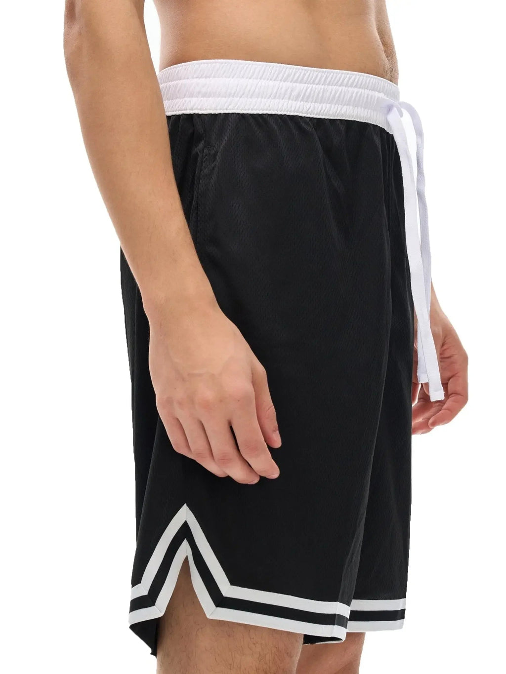 Basketball Shorts - Classic Stripe Trim Athletic Shorts | BRACE
