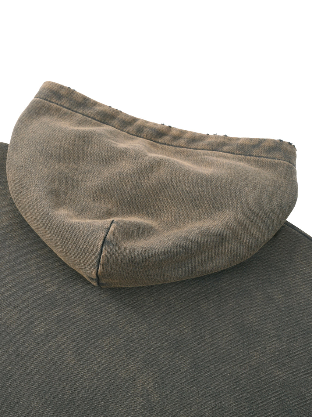 Vintage Washed Frayed-Hem Hoodie - Premium Fleece Gym Hoodie | BRACE