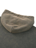 Vintage Washed Frayed-Hem Hoodie - Premium Fleece Gym Hoodie | BRACE
