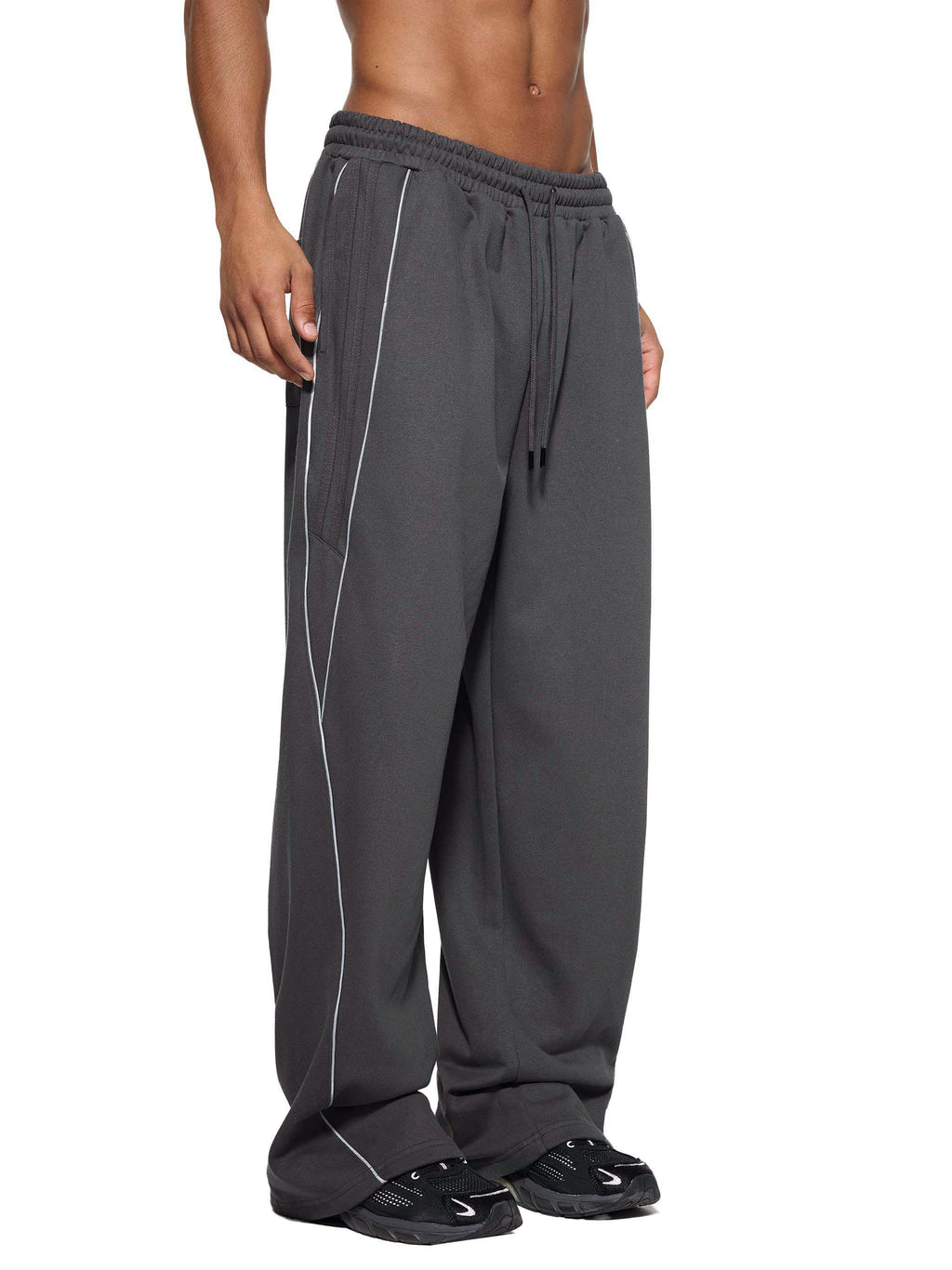Striped Straight-Leg Sweatpants - Reflection Gym Pants | BRACE