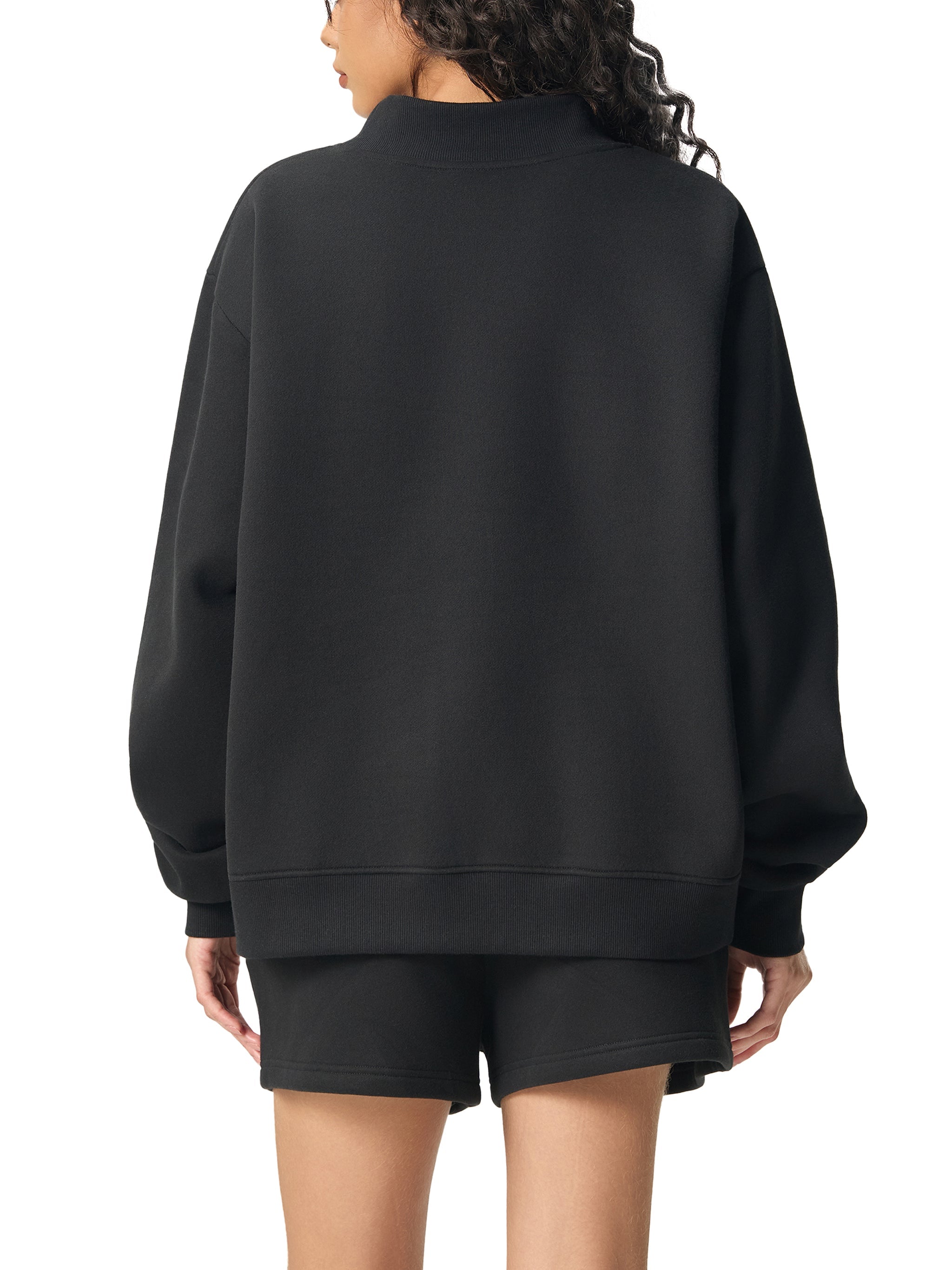 Mock-Neck Fleece Sweatshirt - Essential Gym Crewneck | BRACE
