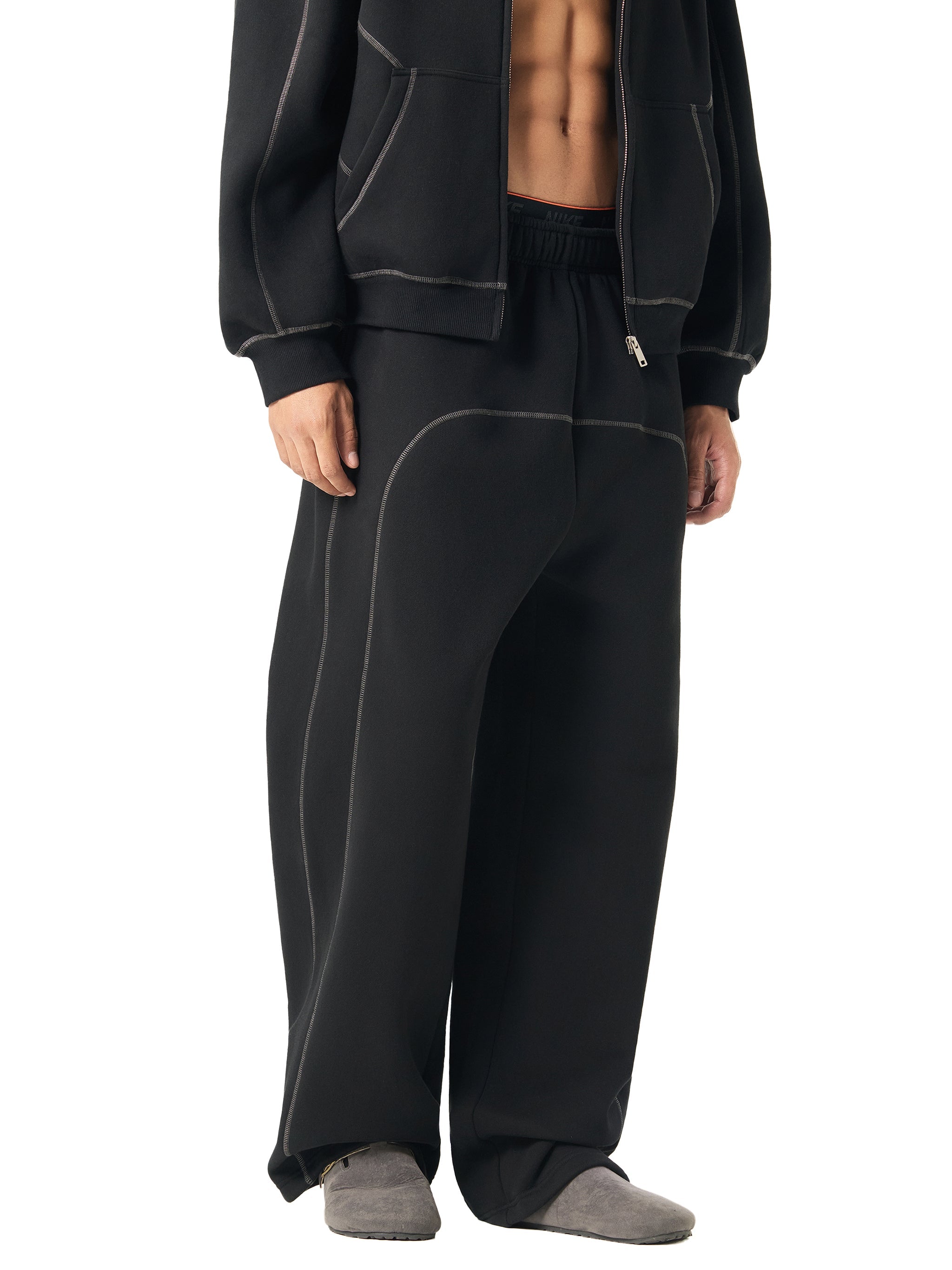 Contrast-Stitched Fleece Sweatpants - Premium Gym Joggers | BRACE
