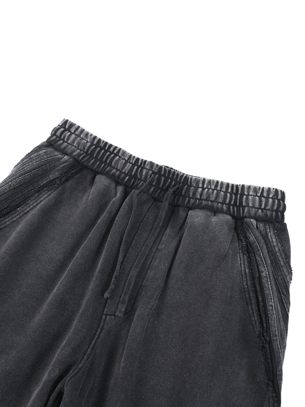 Snow Washed Sweatpants - Raw Edge Tape Detail Gym Joggers | BRACE